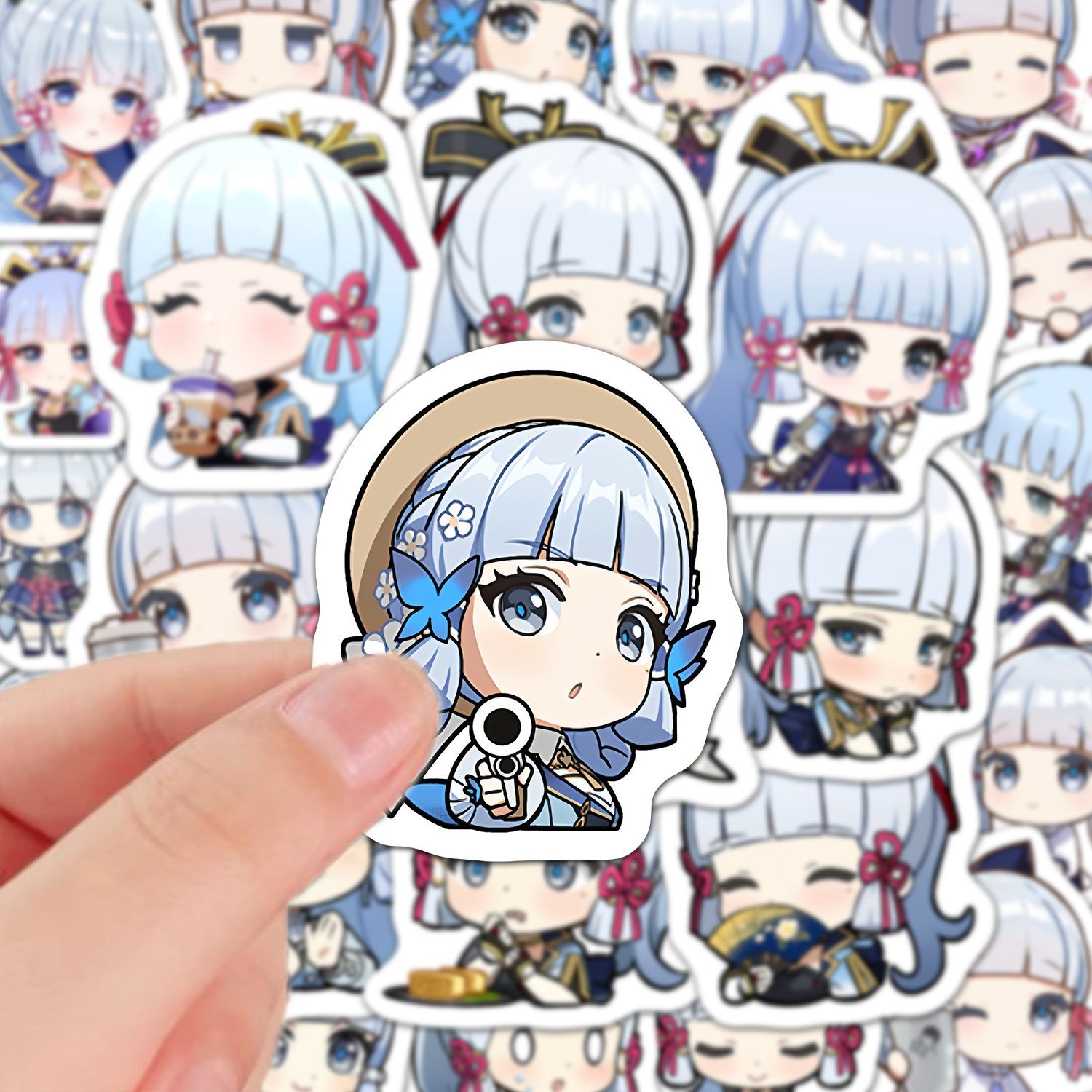 Laptop Accessories Decoration - Kamisato Ayaka 60Pcs Genshin Impact Anime