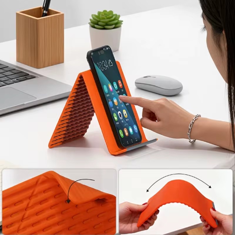 Laptop Office Accessories - Flexible Foldable Silicone Phone Holder Portable
