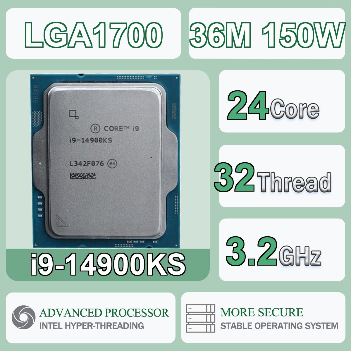 Intel Cpu Core I9 - Intel Core i9-14900KS 24C/32T 3.2GHz 150W