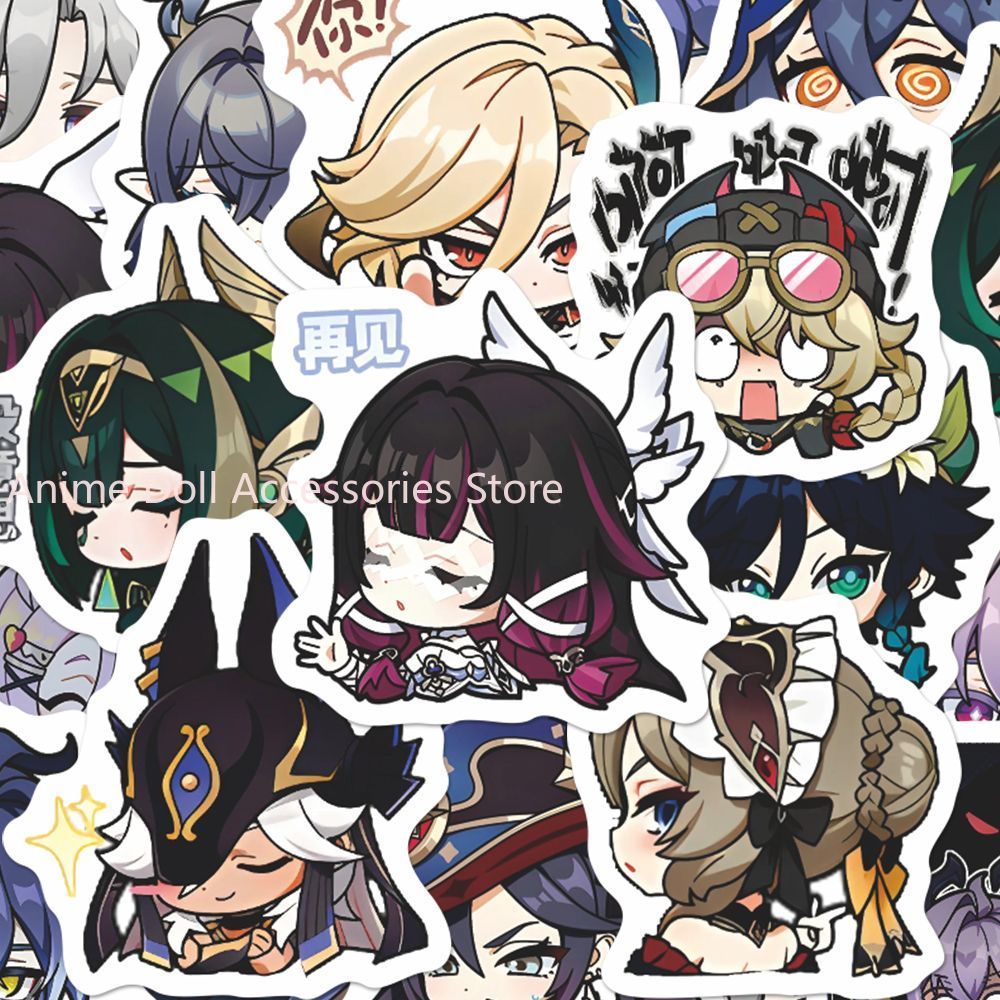 Laptop Accessories Decoration - 64PCS Genshin Impact Moon Maiden Anime