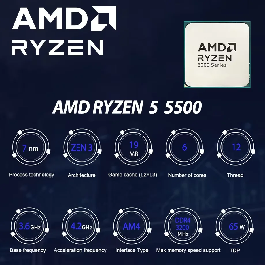 R5 5500 AMD Ryzen 5 5500 Proce - огляд і ціна Amd Cpu Ryzen 5