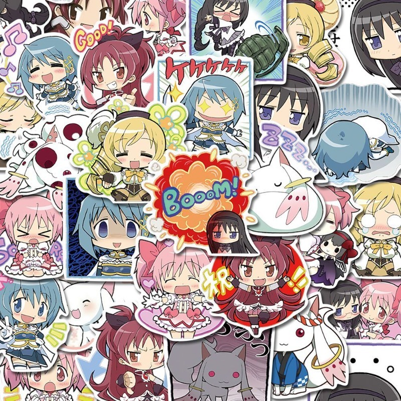 48 PCS Cartoon Puella Magi Mad - огляд і ціна Laptop Accessories Decoration