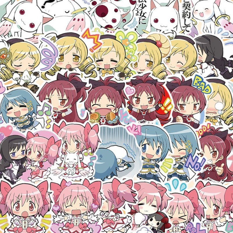 48 PCS Cartoon Puella Magi Mad - огляд і ціна Laptop Accessories Decoration