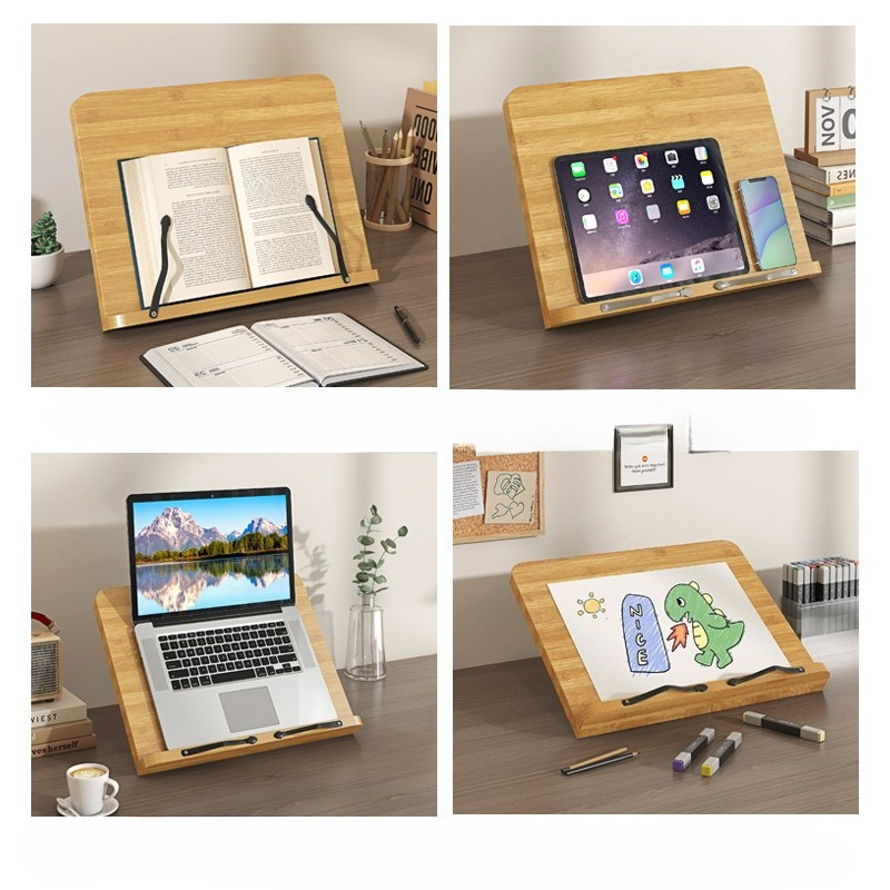 Wooden Reading Book Stand, Mul - огляд і ціна Laptop Office Accessories