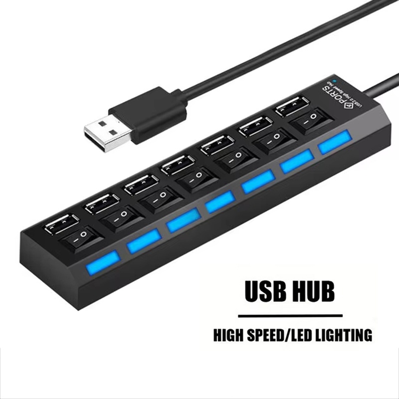 7 Port USB 2.0 Hub Splitter Fo - огляд і ціна Laptop Office Accessories