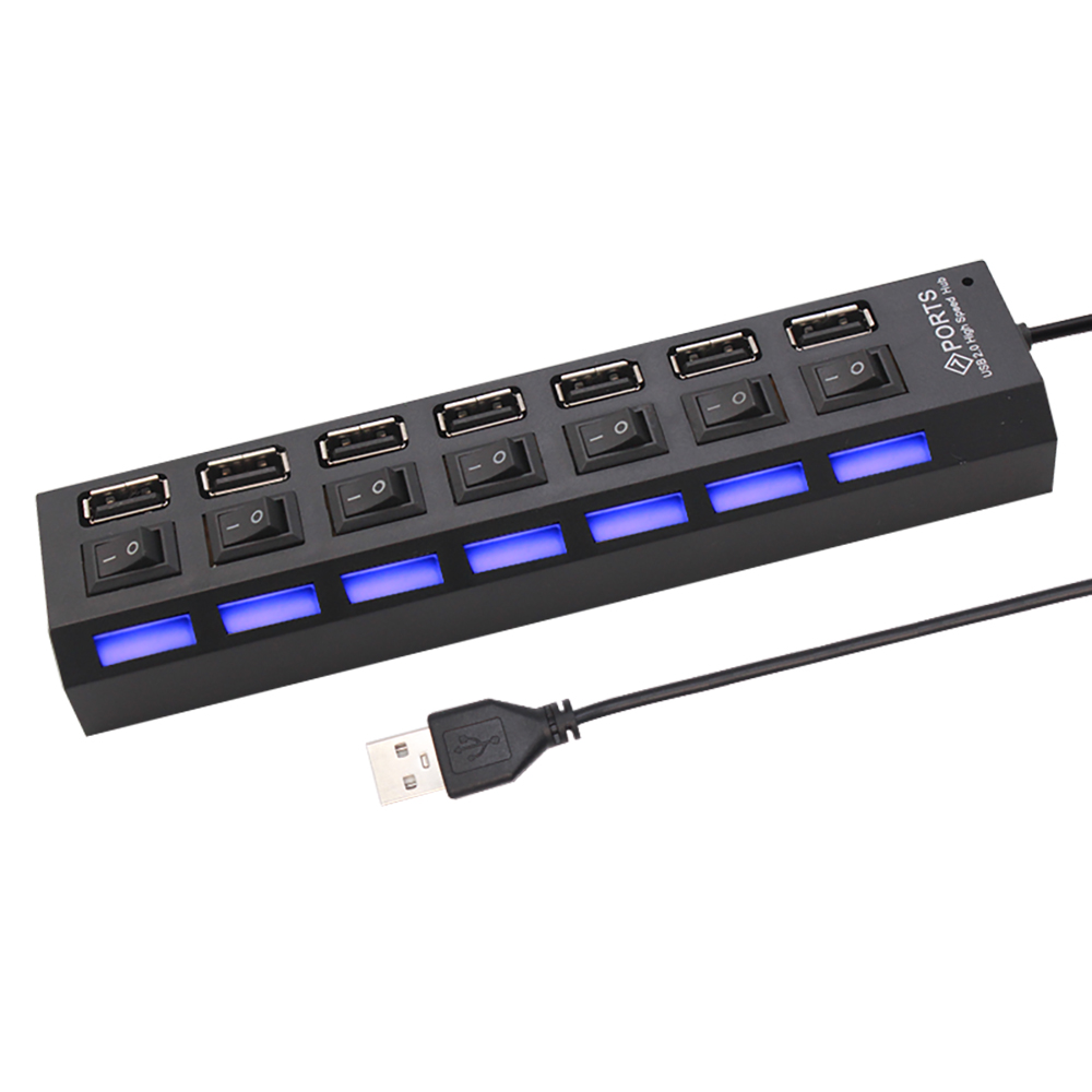 7 Port USB 2.0 Hub Splitter Fo - огляд і ціна Laptop Office Accessories
