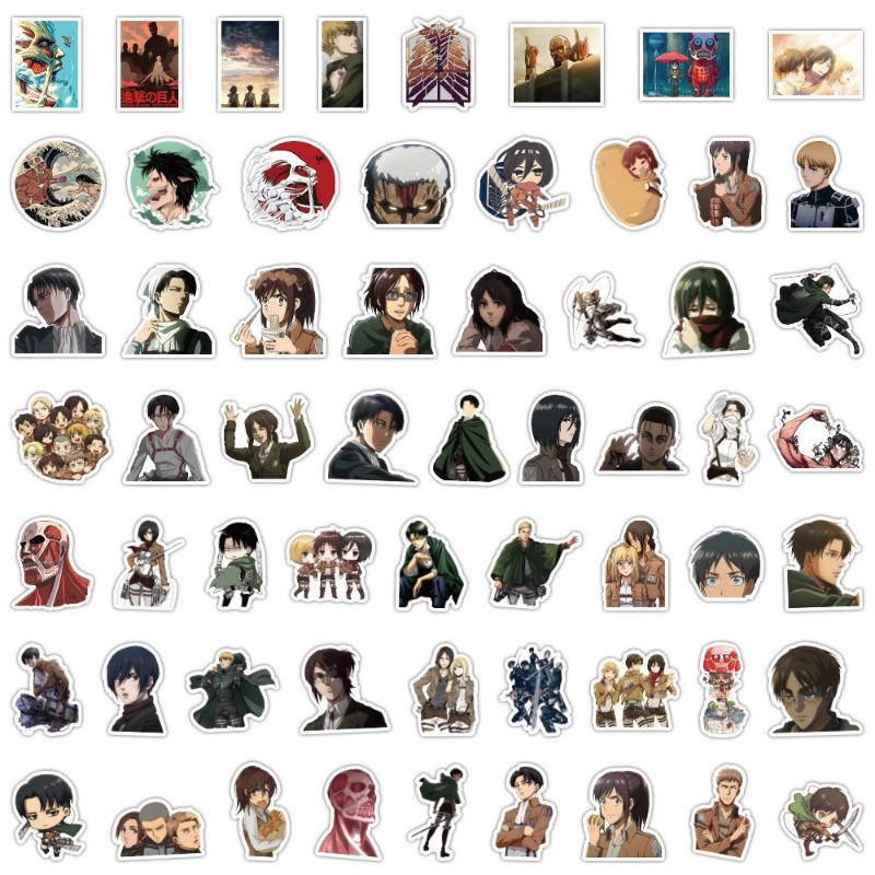 60Pcs Attack on Titan Anime St - огляд і ціна Laptop Accessories Decoration