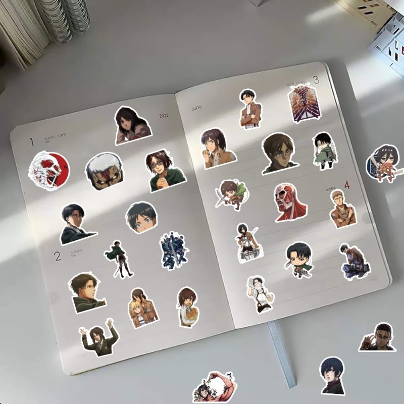 60Pcs Attack on Titan Anime St - огляд і ціна Laptop Accessories Decoration