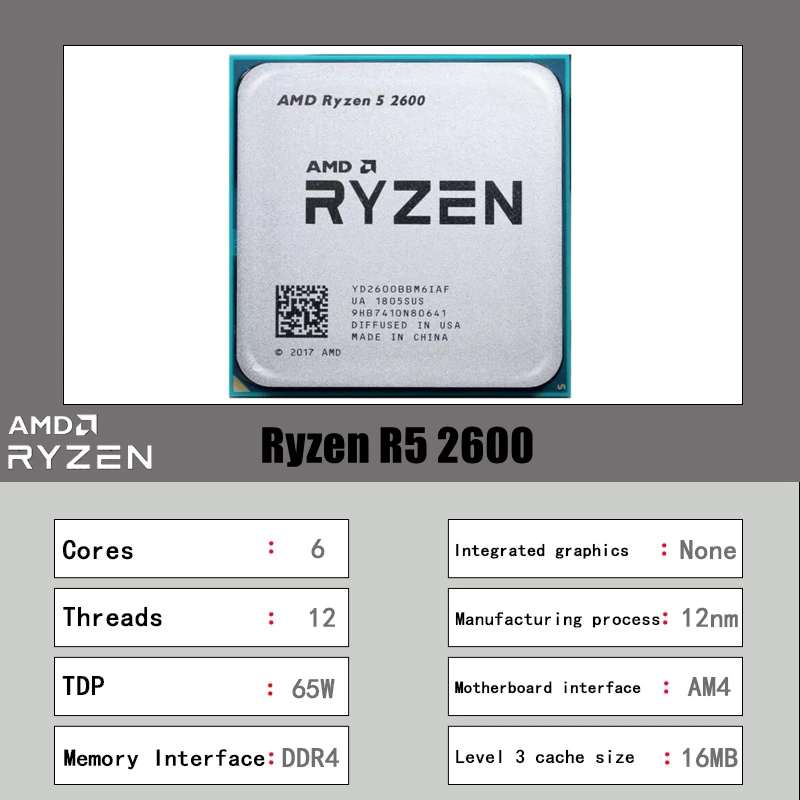 AMD Ryzen 5 2600 6-Core 12-Thr - огляд і ціна Amd Cpu Ryzen 5