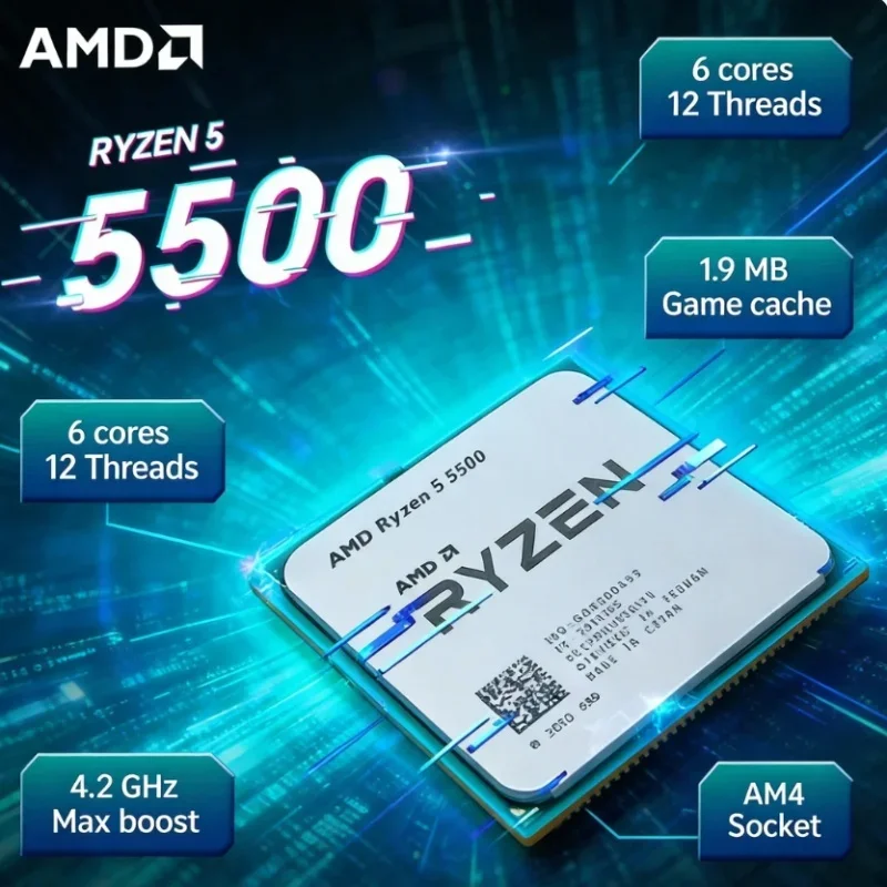 AMD Ryzen 5 5500 Studio Multi  - огляд і ціна Amd Cpu Ryzen 5