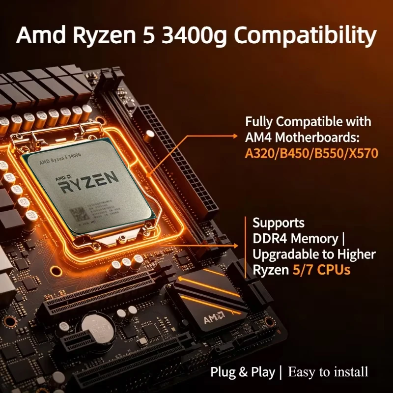 AMD Ryzen 5 3400G AM4 Desktop  - огляд і ціна Amd Cpu Ryzen 5